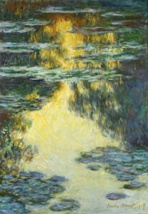Claude Monet, Näckrosor, Göteborgs konstmuseum. Utförd 1907, olja på duk. Foto: Hossein Sehatlou/Göteborgs konstmuseum